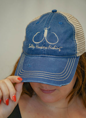 Open image in slideshow, Meshback Distressed Ball Cap
